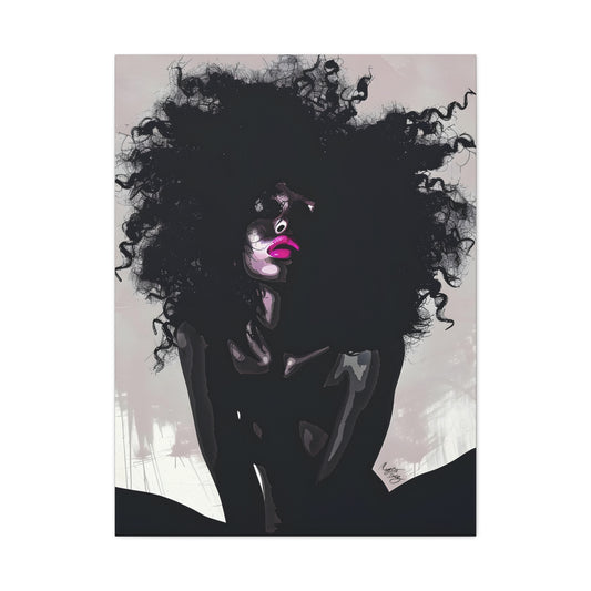 I Know You See Me Afrocentric Black Woman Abstract Art Canvas Wall Print