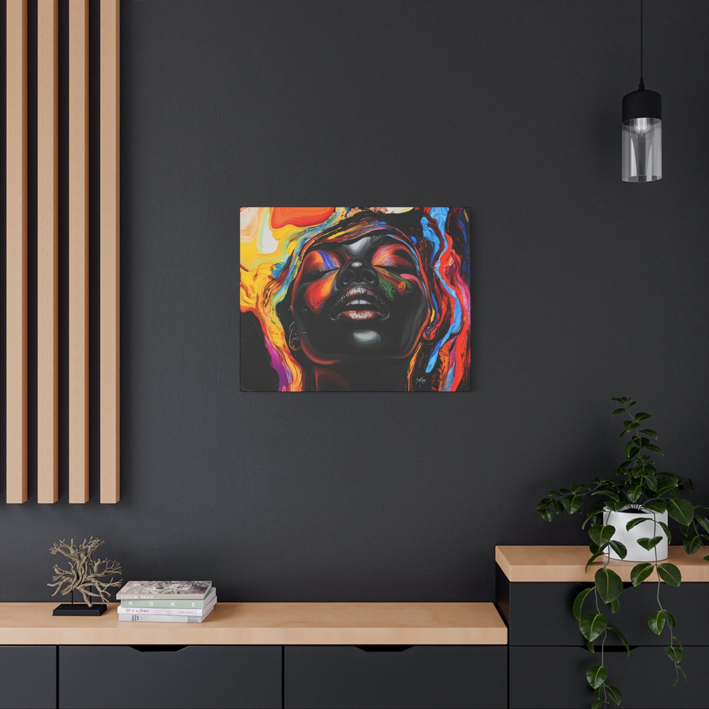 Yes Afrocentric Black Woman Art Canvas Wall Print