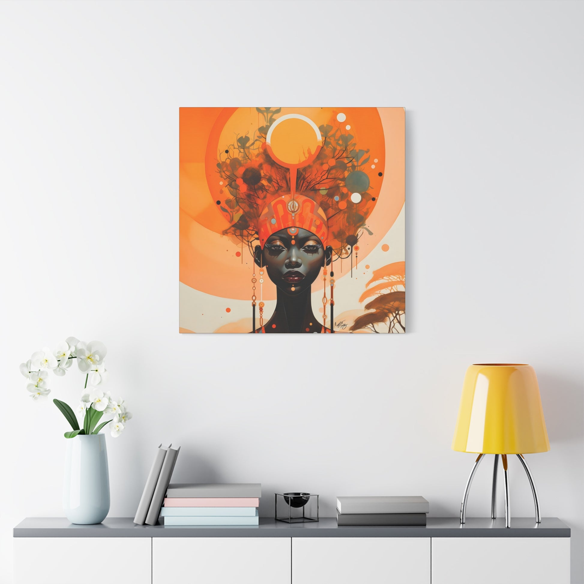 Beautiful Autumn Afternoon Black Woman Art Canvas Wall Print - Xtreme Shopper