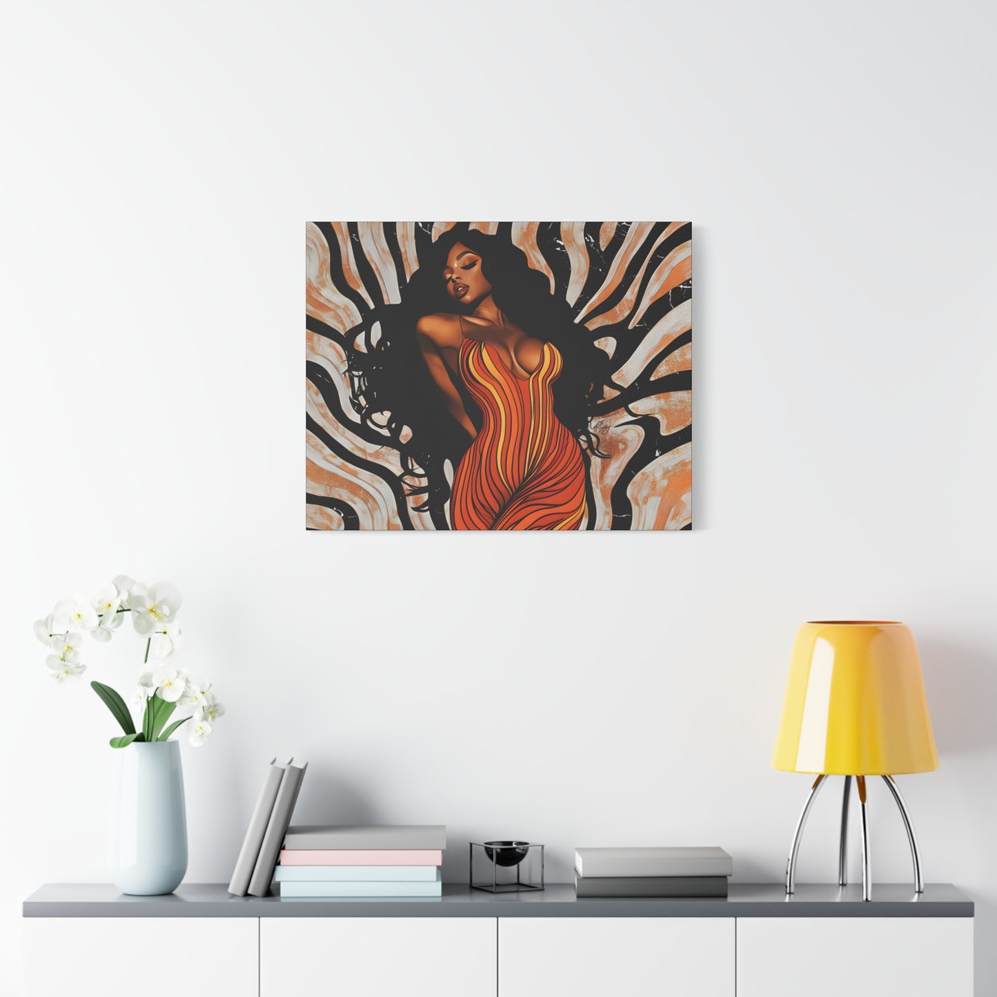 The Rhythm Is In Me Afrocentric Black Woman Art Canvas Wall Print - Xtreme Shopper