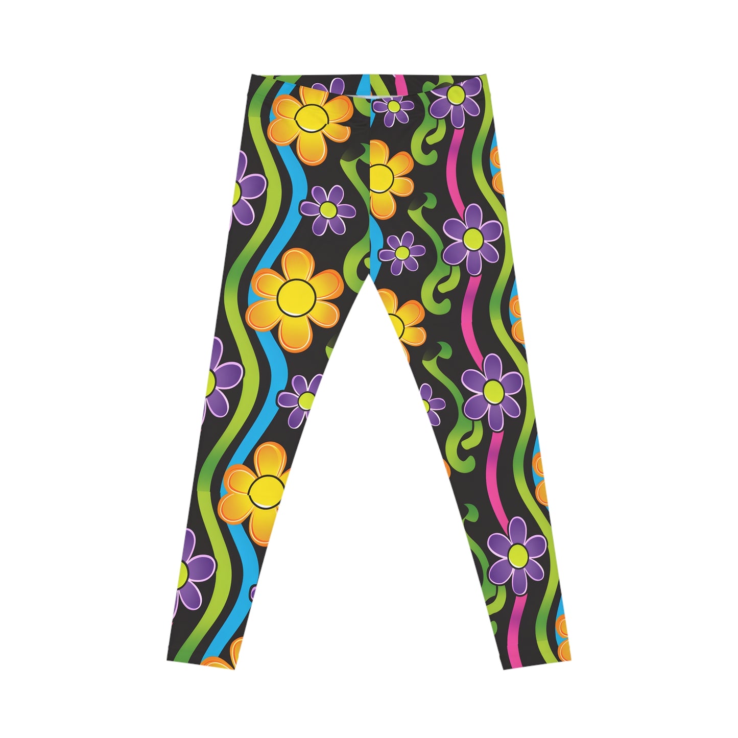 Daisies Are Forever Floral Printed Yoga Pants Leggings