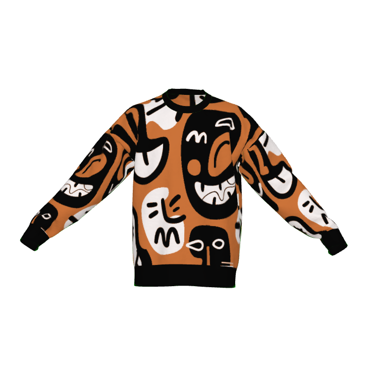 Crazy Chuckles Abstract Art Crewneck Sweater - Xtreme Shopper