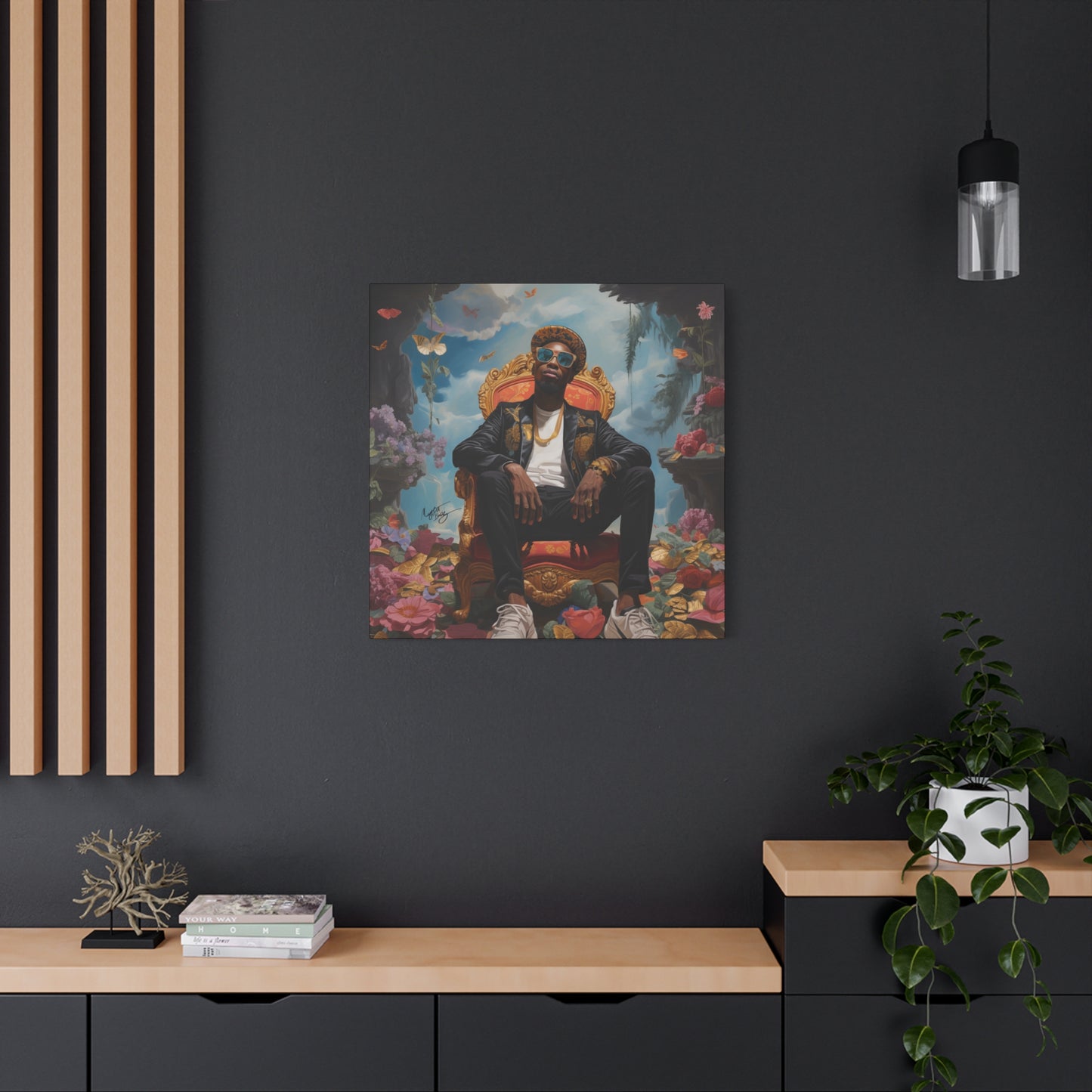 SurrealFlyism Afrocentric Black Man Art Canvas Wall Print