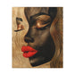 Enswirled Afrocentric Black Woman Abstract Art Canvas Wall Print