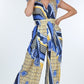 Ruffle Sleeve Surplice Geometric Print Jumpsuit - Xtreme Shopper