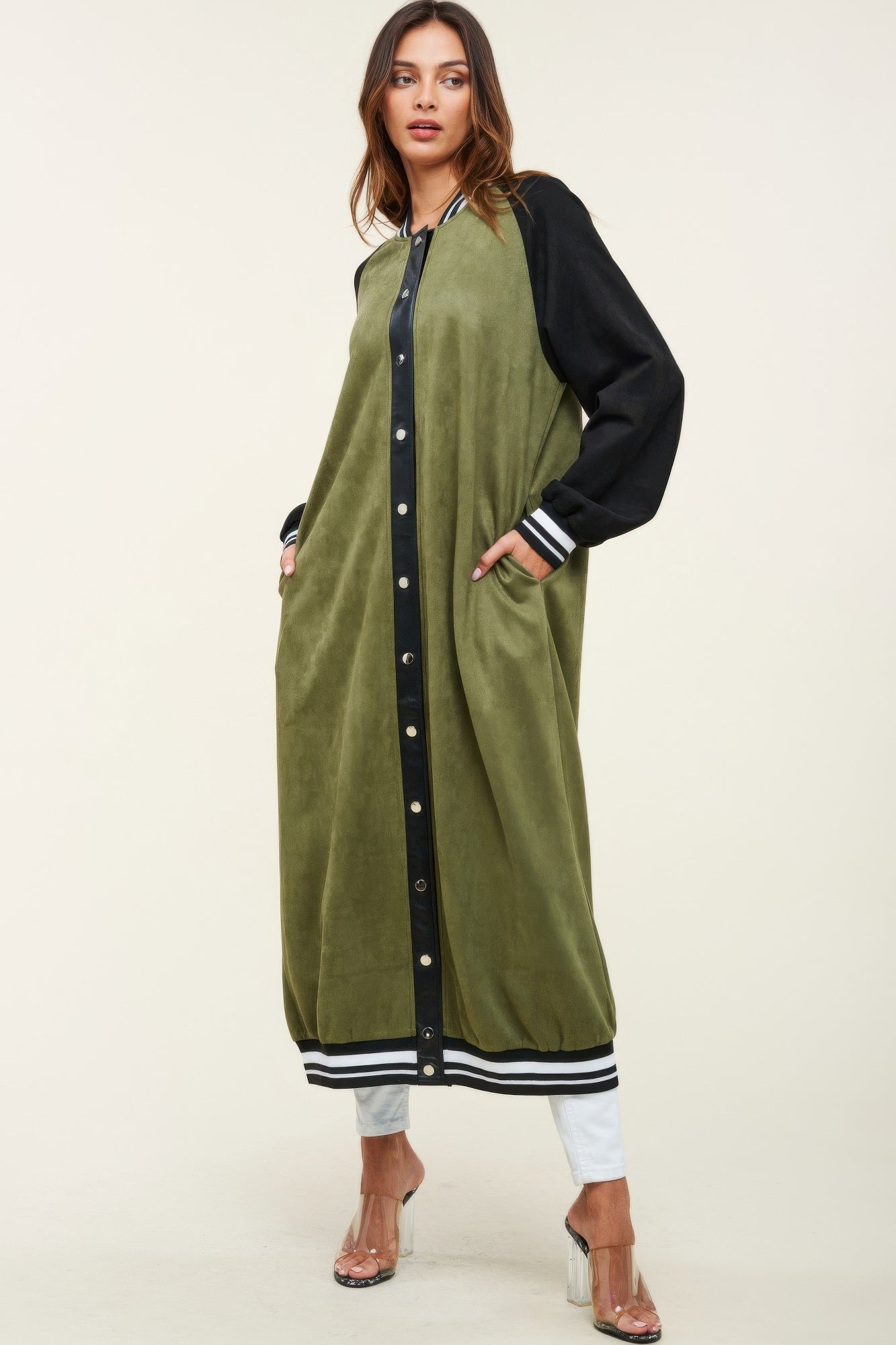 Trendy Faux Suede Maxi Jacket - Xtreme Shopper