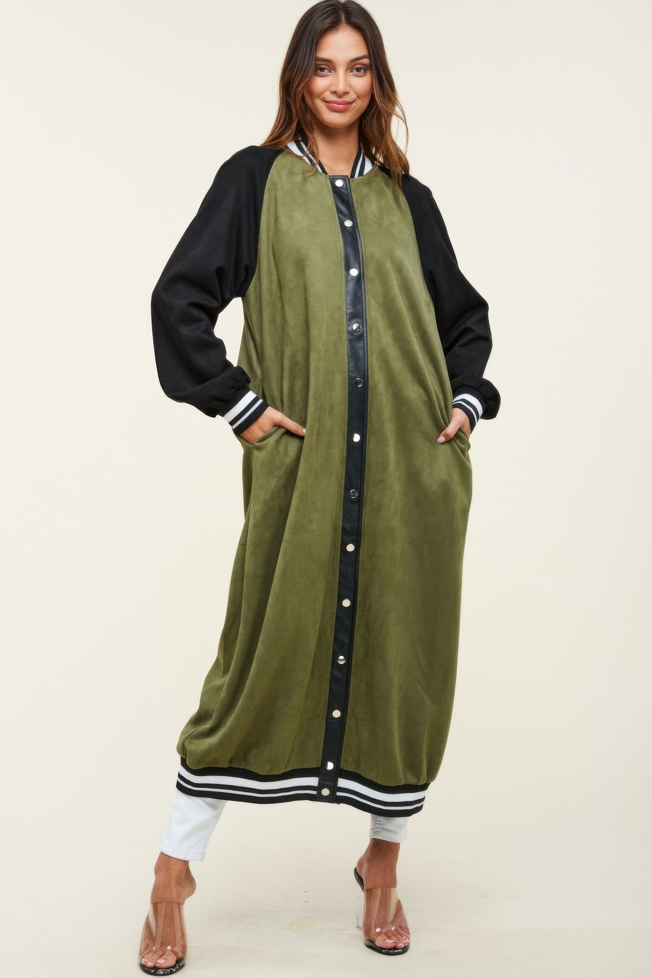 Trendy Faux Suede Maxi Jacket - Xtreme Shopper