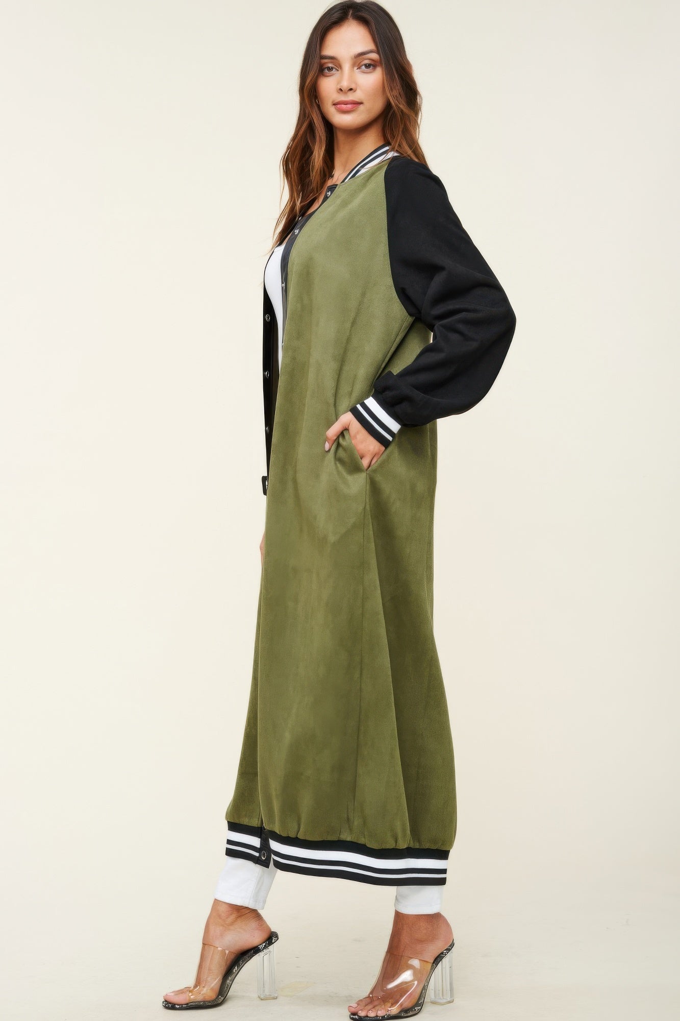 Trendy Faux Suede Maxi Jacket - Xtreme Shopper