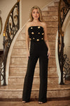 Trendy Multi Flat Mirror Stone Evening Party Jumpsuit - Xtreme Shopper