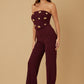 Multi Flat Mirror Stone Evening Party Jumpsuit - Xtreme Shopper