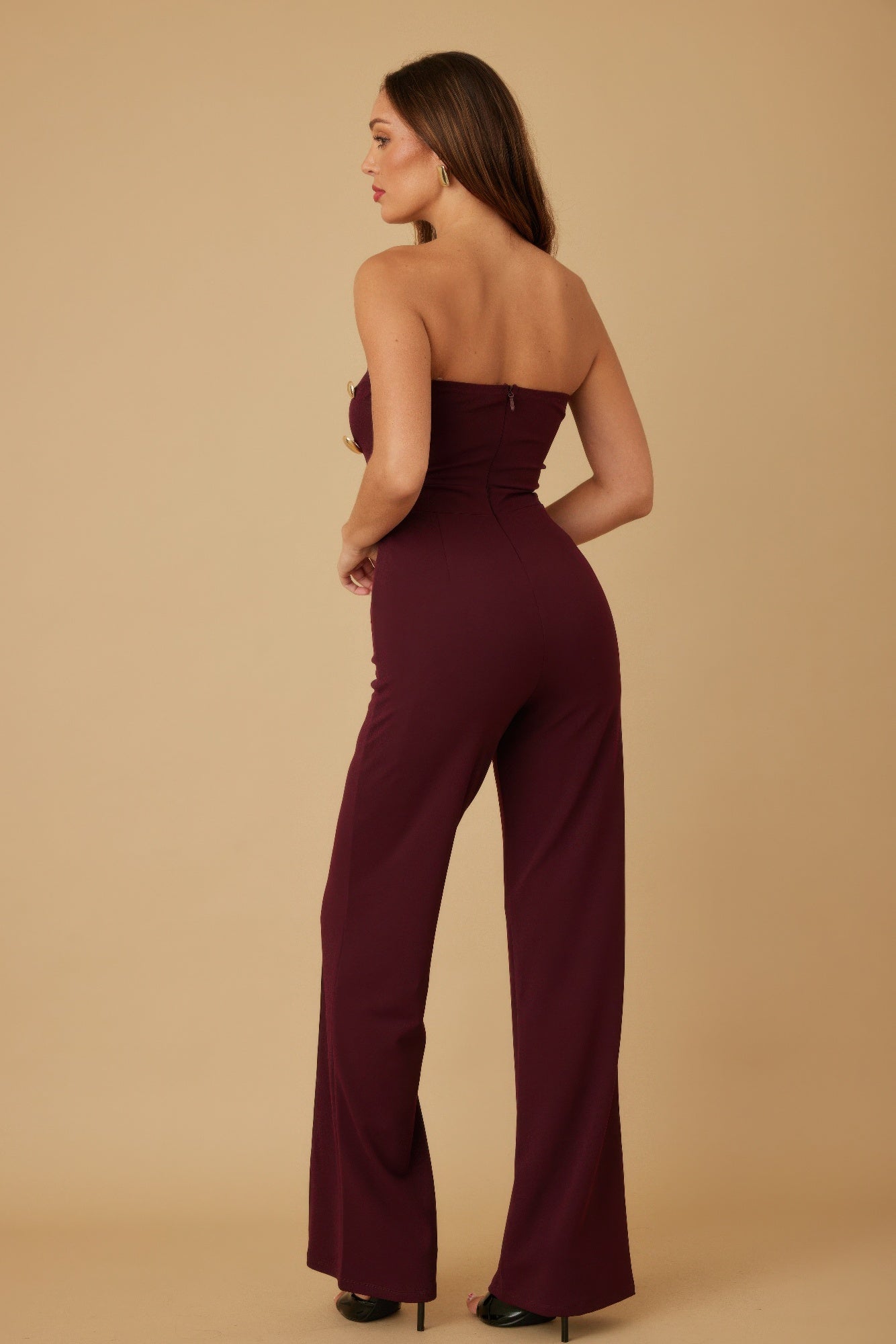 Multi Flat Mirror Stone Evening Party Jumpsuit - Xtreme Shopper