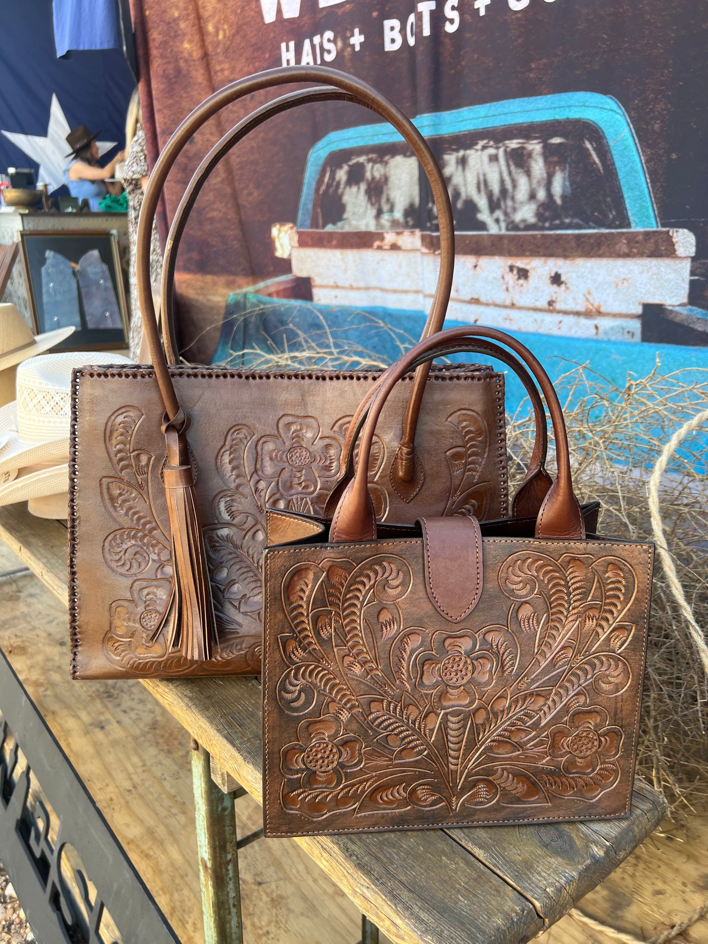 The Amy Boho Leather Tote Bag