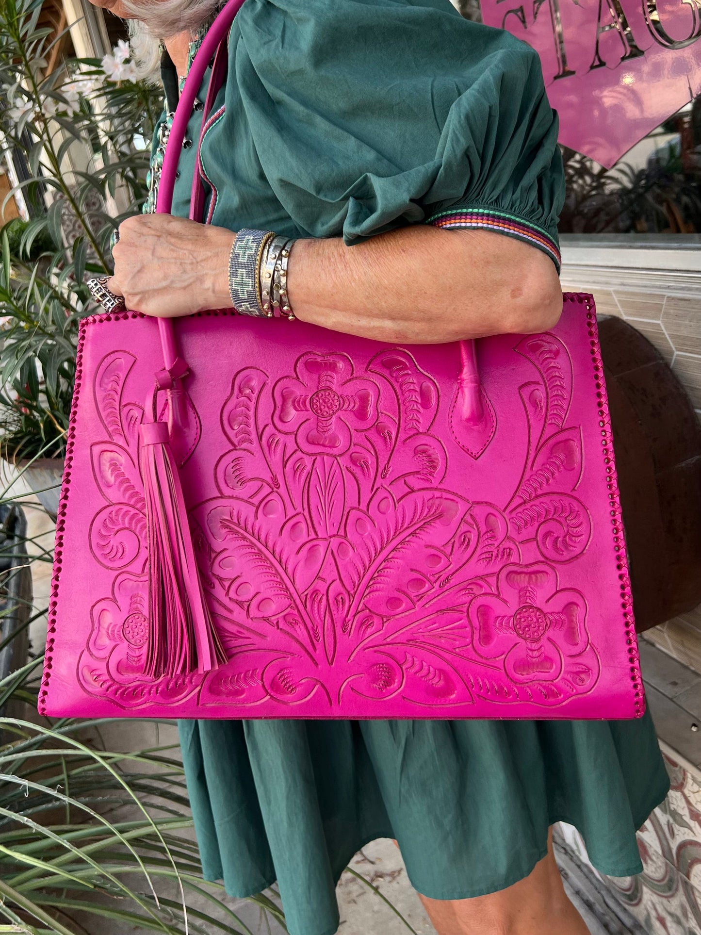The Amy Boho Leather Tote Bag