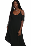 Boho Soft and Stretchy Bamboo Cold Shoulder Maxi Dress