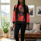 The Flower Girl Black Anime Relaxed Fit Knit Crew Neck Unisex Sweater