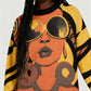 Vacation Vibes Black Woman Afrocentric Relaxed Fit Knit Crew Neck Unisex Sweater