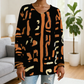 Afrocentric Pattern Crewneck Knit Women's Sweater