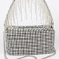 Oversized Rhinestone Fringe Strap Evening Party Clutch - Xtreme Shopper