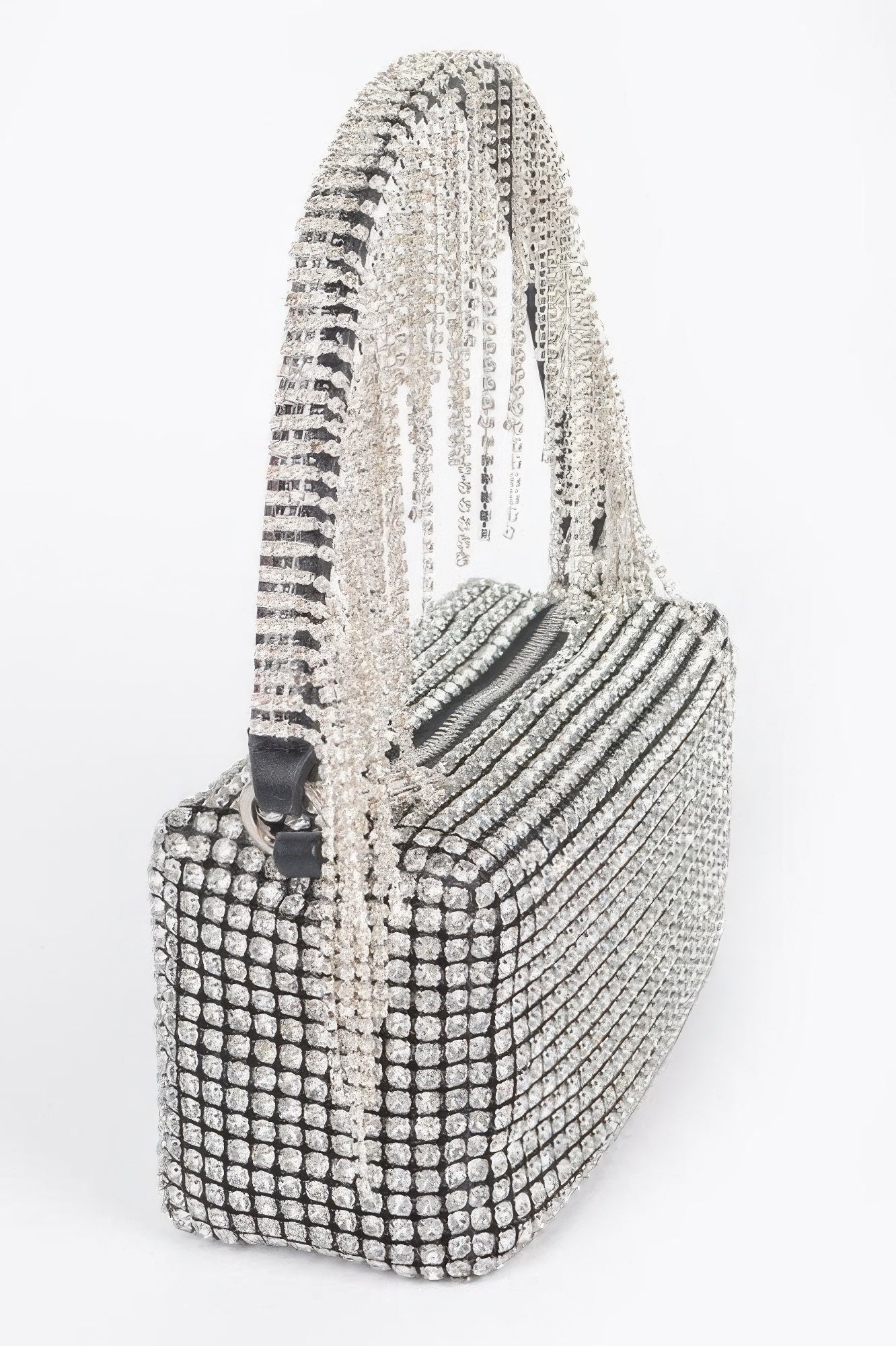 Oversized Rhinestone Fringe Strap Evening Party Clutch - Xtreme Shopper