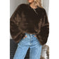 Solid Faux Fur Back Hidden Zipper Cropped Pullover Coat - Xtreme Shopper
