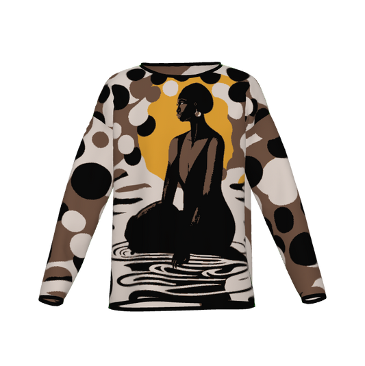 The Reflection Pool Afrocentric Black Woman Print Crewneck Women's Sweater