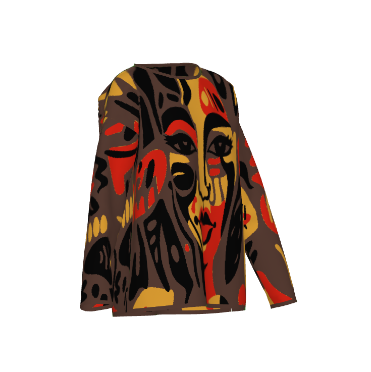 A Little Abstract Afrocentric Crewneck Women's Sweater