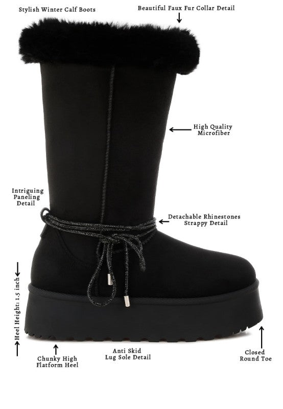 Olonya Fur Collar Anti-Skid Snow Boots - Xtreme Shopper