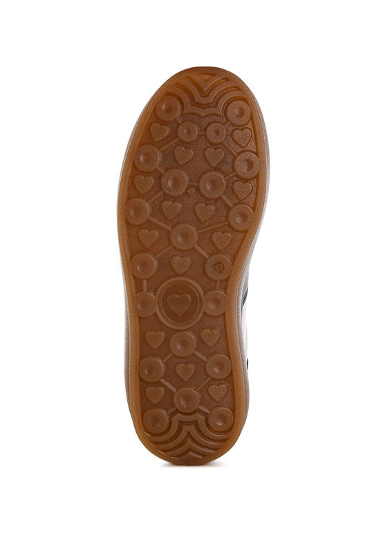 Knockout Faux Leather Lace-Up Platform Sneakers - Xtreme Shopper