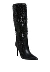 Sitarah Sequin Embellished Stiletto Long Boots - Xtreme Shopper