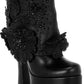 Sundra Floral Applique Platform Heeled Boots - Xtreme Shopper