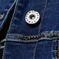 Cropped Chain Link Denim Jacket