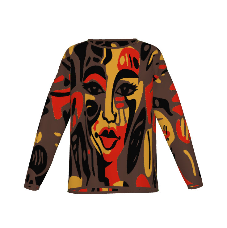 A Little Abstract Afrocentric Crewneck Women's Sweater