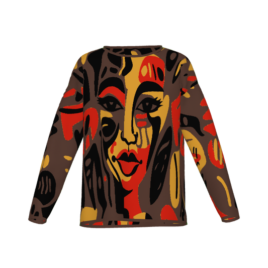 A Little Abstract Afrocentric Crewneck Women's Sweater