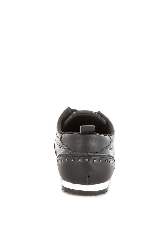 Odaya Studded Real Soft Leather Sneakers - Xtreme Shopper