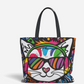 Cool Kitty Premium Large Heavyweight Canvas Shopping Tote Bag