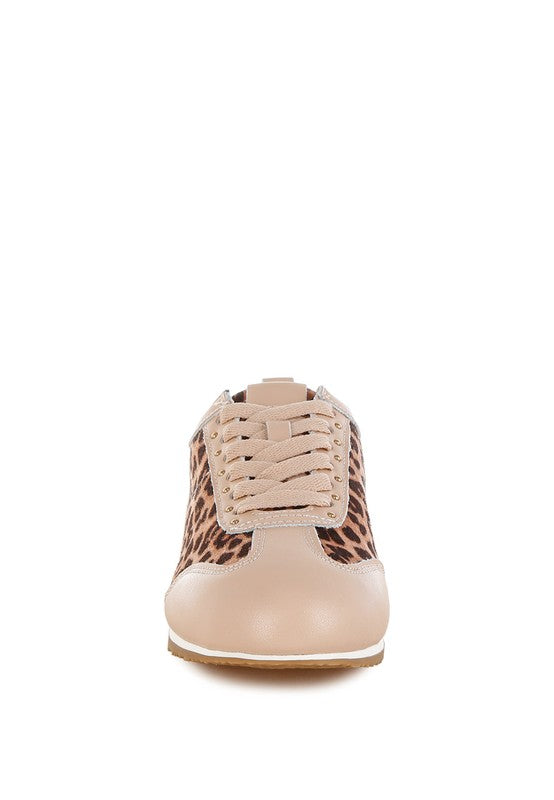 Narati Leopard Print Real Leather Sneakers - Xtreme Shopper