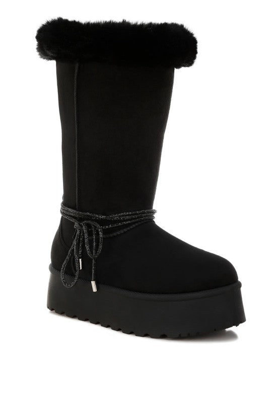 Olonya Fur Collar Anti-Skid Snow Boots - Xtreme Shopper