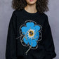 POL Floral Pattern Round Neck Sweater with Exposed Stitching - Xtreme Shopper