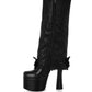 Sundra Floral Applique Platform Heeled Boots - Xtreme Shopper