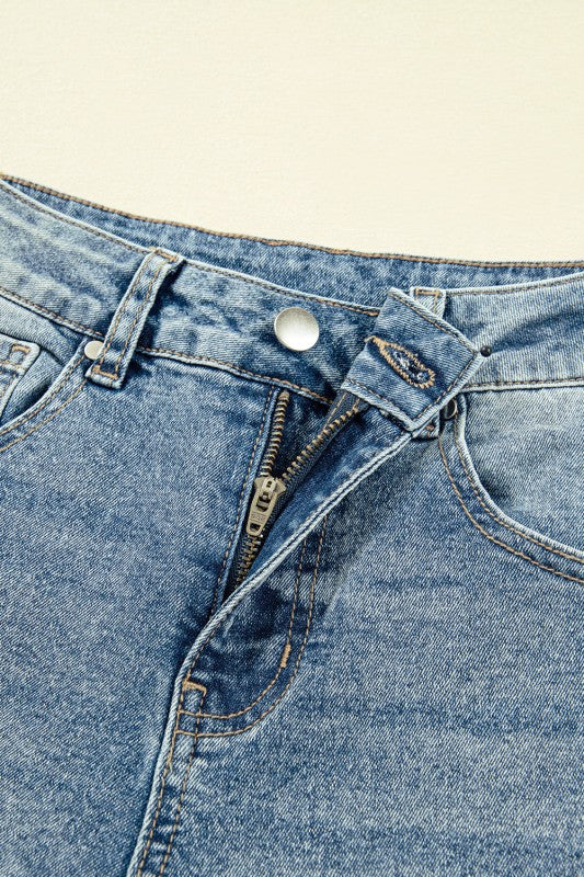 Denim Vintage Washed Seam Shift Jeans - Xtreme Shopper