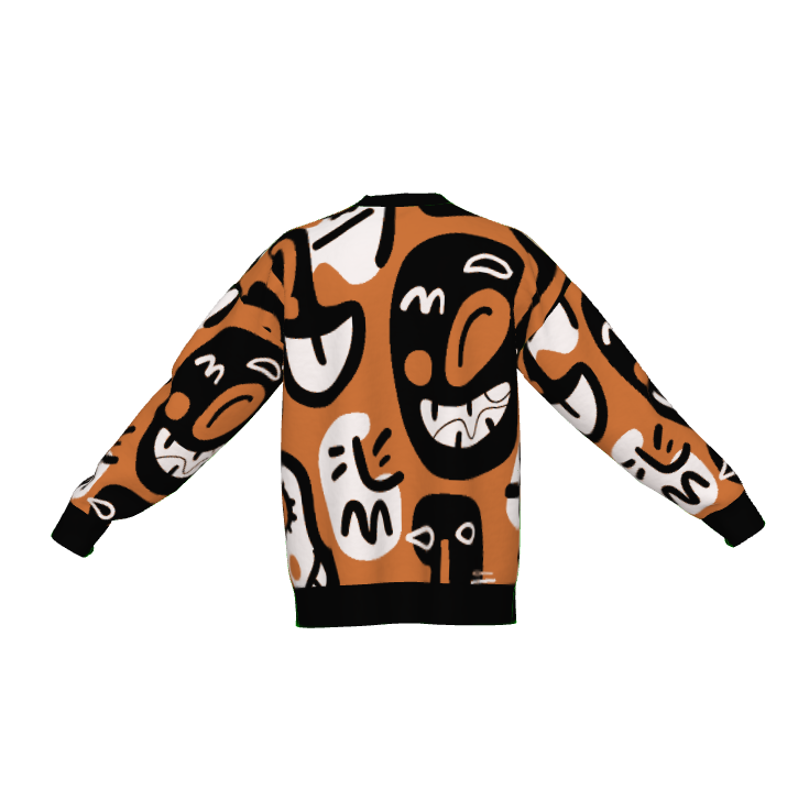 Crazy Chuckles Abstract Art Crewneck Sweater - Xtreme Shopper