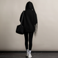Mood Black Anime Woman Unisex Oversized Streetwear Hoodie Sweatshirt