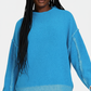 Zenana Exposed Seam Mock Neck Long Sleeve Sweater