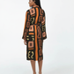 African Inspired Printed Satin Robe