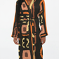 African Inspired Printed Satin Robe