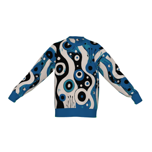 Surrelistic Swirling Circles Crewneck Sweater - Xtreme Shopper