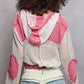 POL Texture Woven Button Down Hooded Shirt with Drawstring Hem - Xtreme Shopper