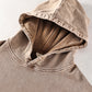 Nope Statement Snow Washed Relaxed Fit Cotton Streetwear Hoodie