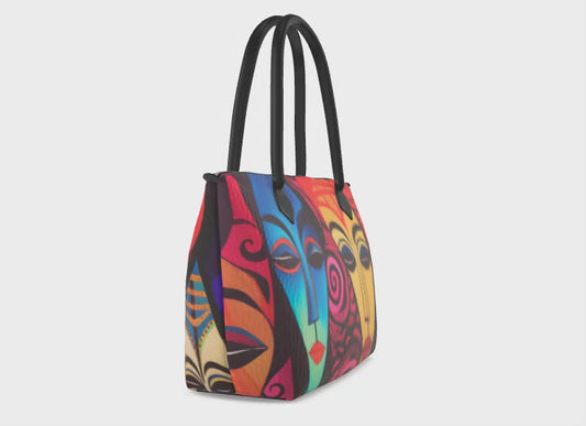 The Mask Leather Tote Bag