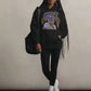 Mood Black Anime Woman Unisex Oversized Streetwear Hoodie Sweatshirt